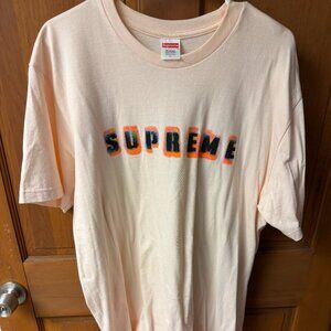 Supreme Men's Light Peach T-shirt Size Large In Great Shape!